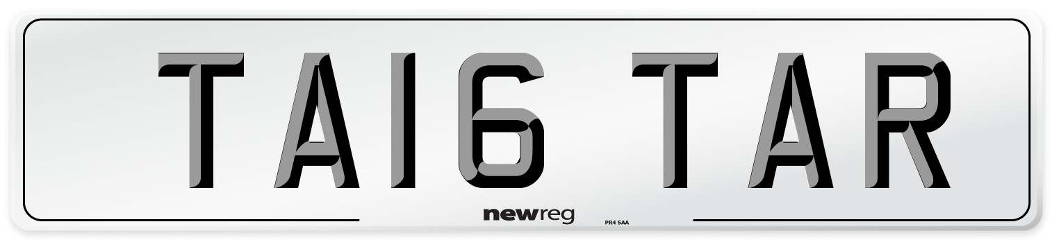TA16 TAR Number Plate from New Reg